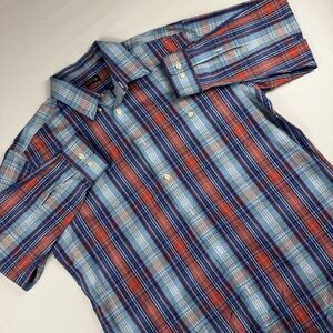 Orvis Plaid Long Sleeve Wrinkle Free Button Down Dress Shirt Mens XL